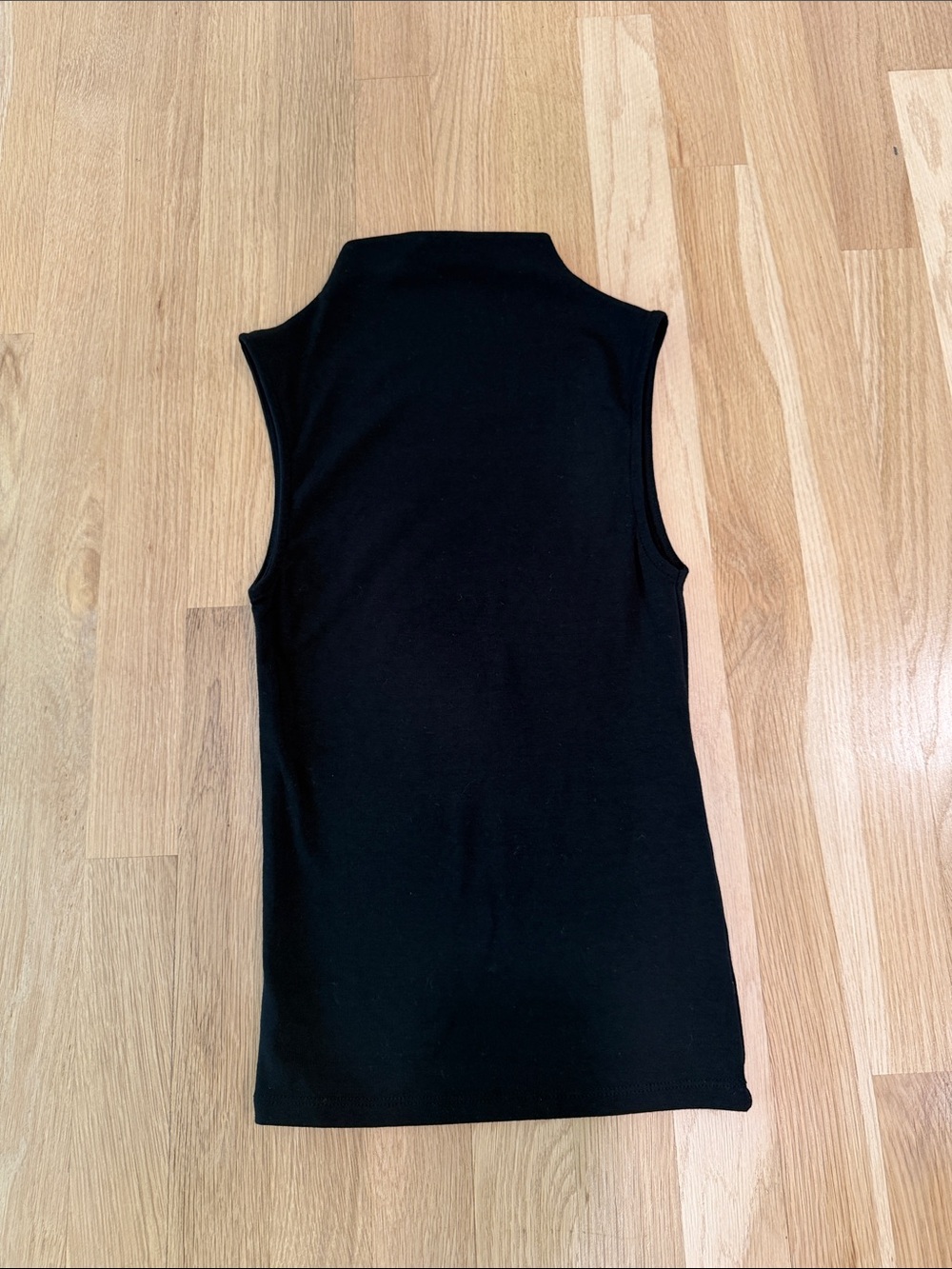 Zara Black Sleeveless Mock Neck Tank